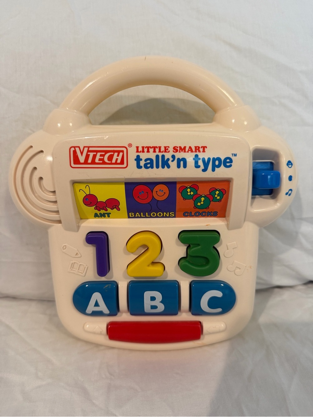 VTech Little Smart Talk'n Type Learning Toy - White with Multicolor Buttons